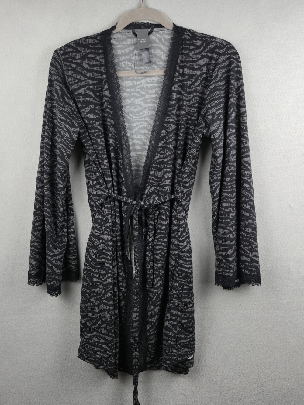 Savage X Fenty Tiger Stripe Lace Robe XS S